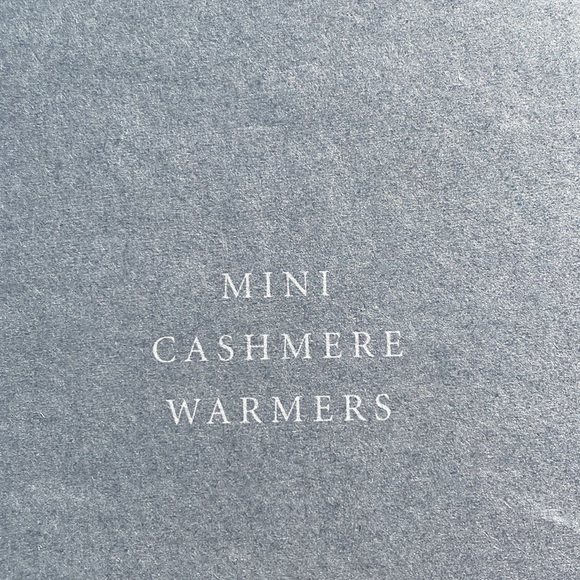 RH RESTORATION HARDWARE Cashmere Hand Warmers Mini Mitten silver sage blue NIB - Picture 6 of 9